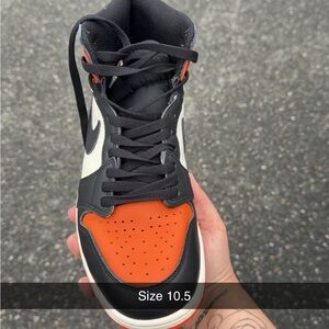 Nike Men’s High-Top Sneakers in Orange/Black/White